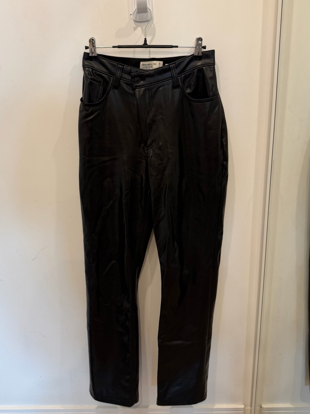 Black Vegan Leather Womens Pants